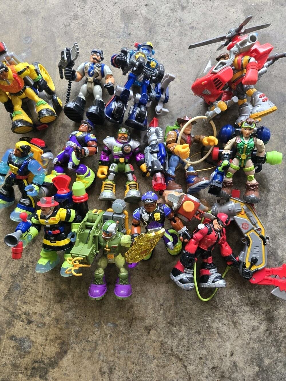 Lot Of 14 Rescue Heroes Action Figures Animals Accessories Fisher Price